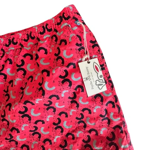 PSYCHO BUNNY men’s BIG & TALL beach swim trunks shorts diva pink size 4XL NWT